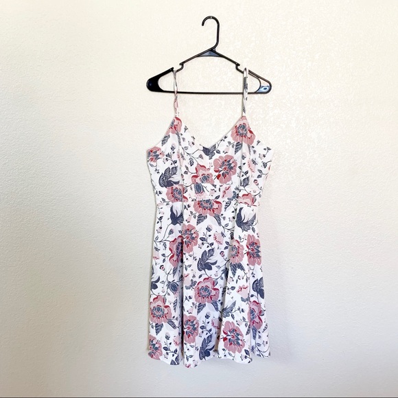 LOFT Dresses Loft Outlet Floral Cami Tank Dress White 4 Poshmark